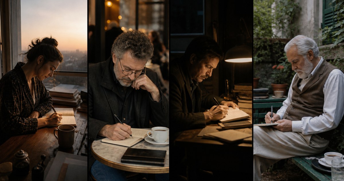 Les routines d’écriture de 4 auteurs et autrices célèbres